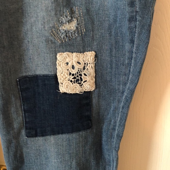 Women’s Lane Bryant denim blue jeans plus size patchwork capri pants - Picture 5 of 16